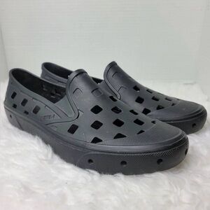 Vans Men's Black Perforated Slip-Ons Water Shoes Size 10